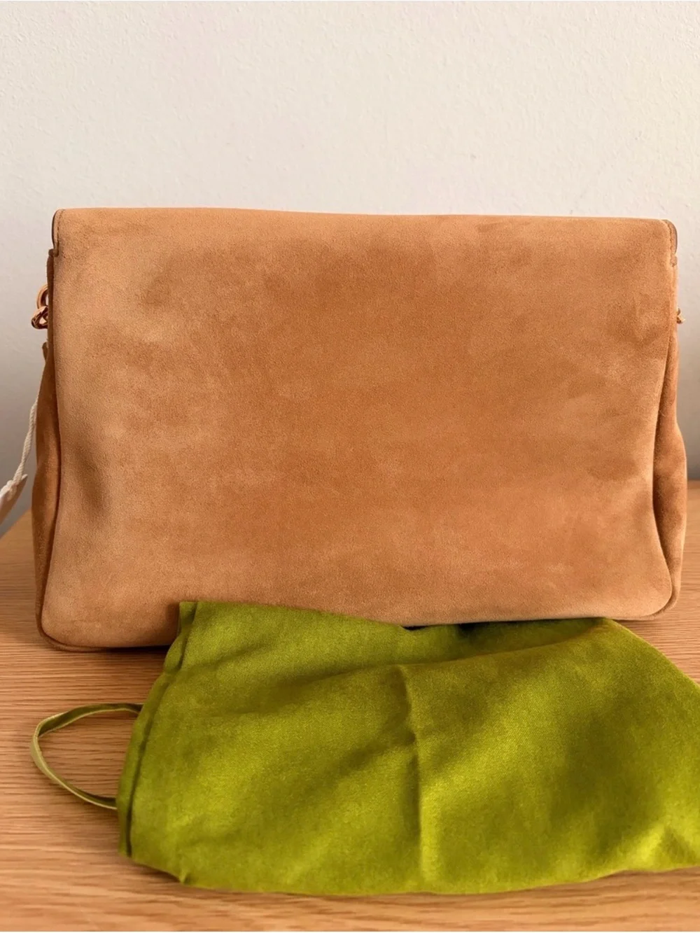 🤍New Tory Burch Charlie Suede Shoulder Bag in Toffee